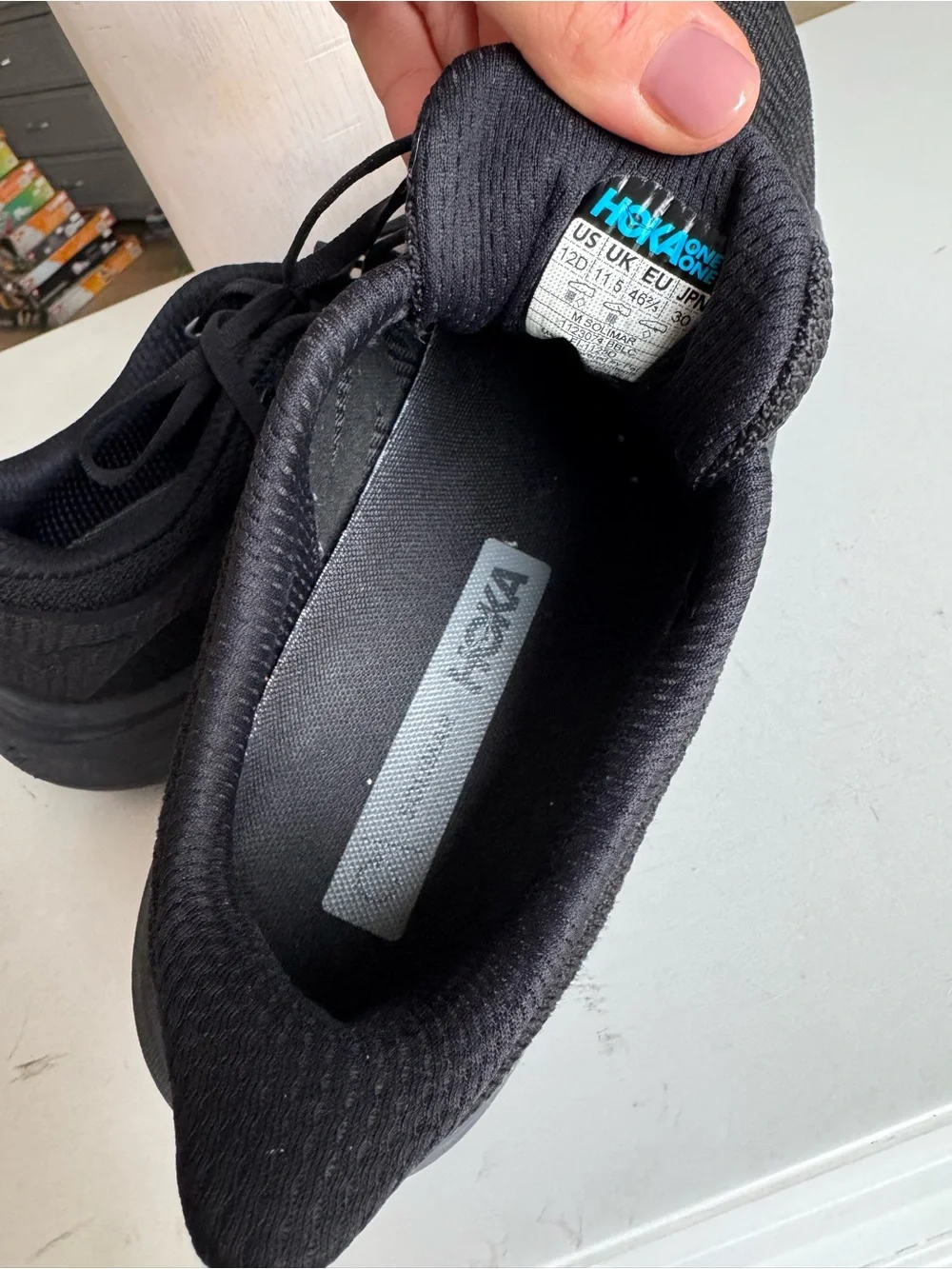 HOKA Solimar Men’s Running Shoes Black Size 11
